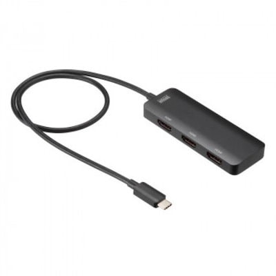 サンワサプライ USB Type C-HDMI変換アダプタ 3ポート/4K対応 AD-ALCMST3HD2