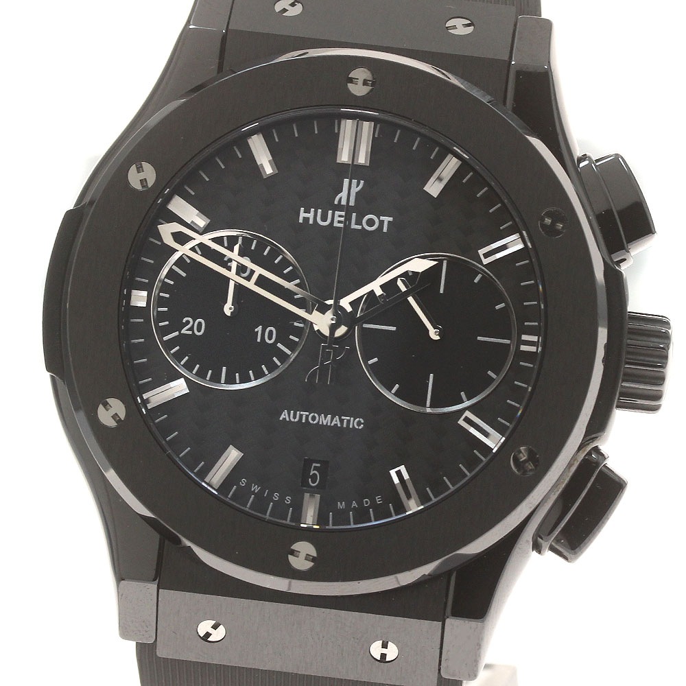 ウブロ HUBLOT 521.CM.1770.RX クラシックフュージョン ブラックマジック クロノグラフ 自動巻き メンズ 美品 箱・保証書付き_871391【中古】