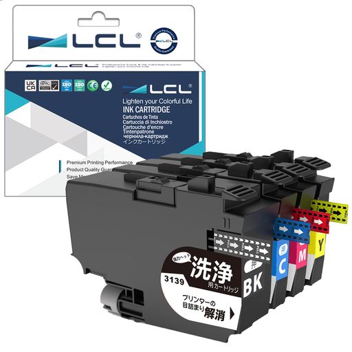 LCL プリンター 洗浄液 BROTHERに適合する ブラザーに適合する LC3139-4PK LC3139 LC3139BK LC3139C LC3139M LC3139Y (4色セット)