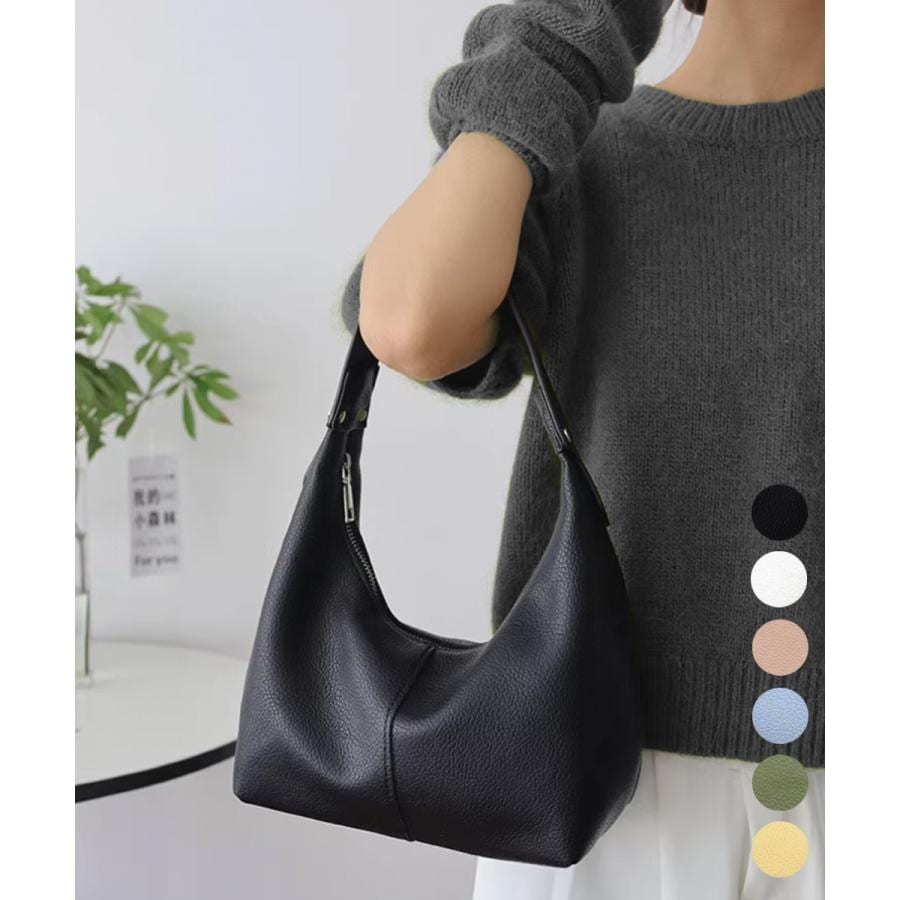フェイクレザーワンハンドルバッグ 韓国風 韓国ファッションバッグハンドバッグ
