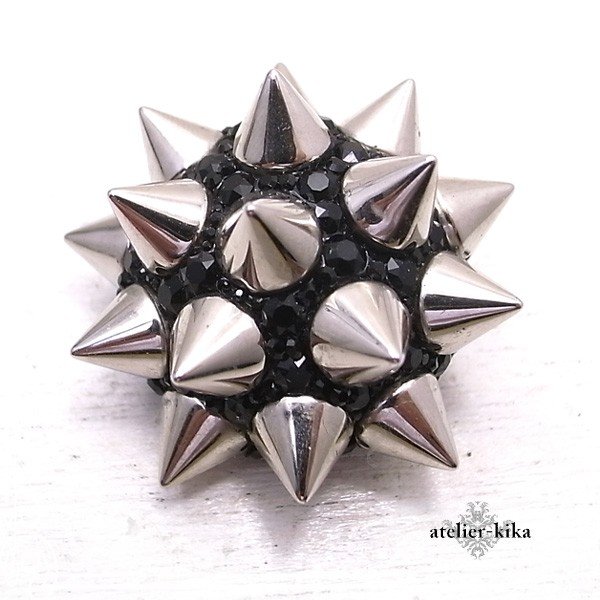 togetogeブローチ スワロフスキー きらきら デコレーション ジュエルデコ atelier-kika [ アトリエキカ ]