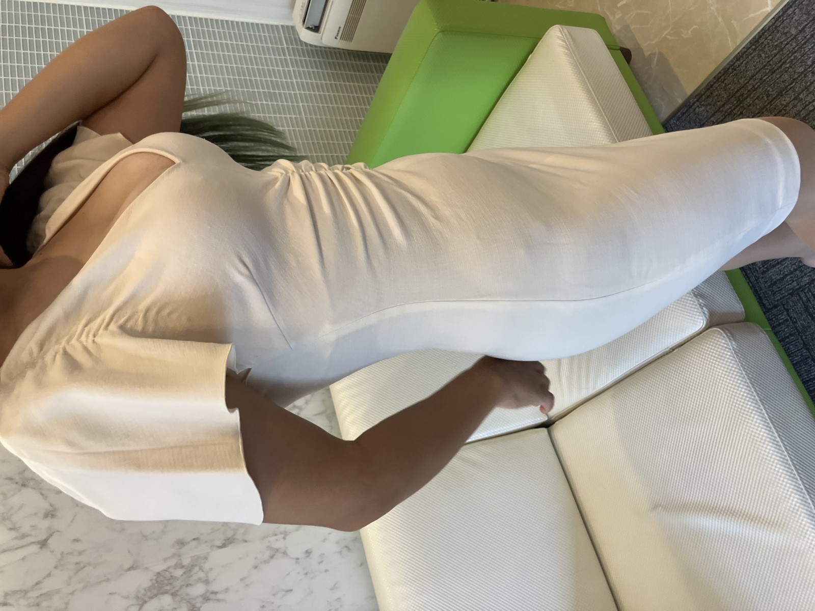 エミリオ・プッチ ワンピース ベージュ アイボリー IT38 / FR34 / US4 / UK6（日本7号程度） 半袖 表地ウール98％