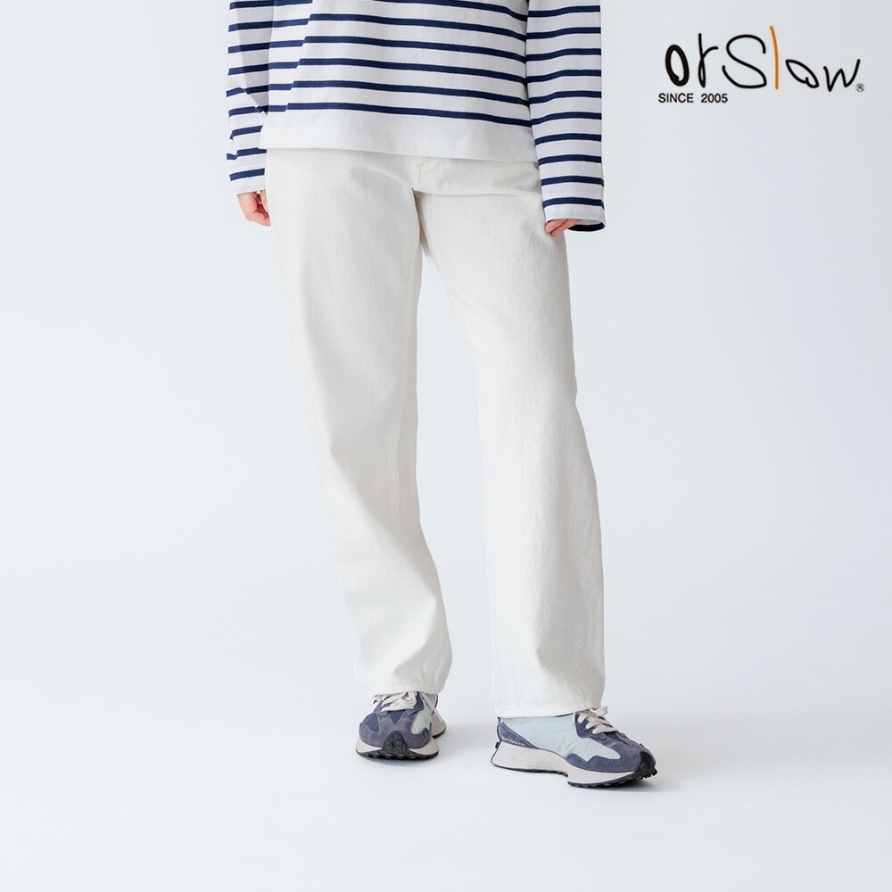 【2023AW】オアスロウ (orSlow) ハイウエストデニムパンツ #00-1040 スタンダード ハイウエスト ワンウォッシュ コットン 綿 パンツ ズボン ボトムス ボトム ジーンズ デニム