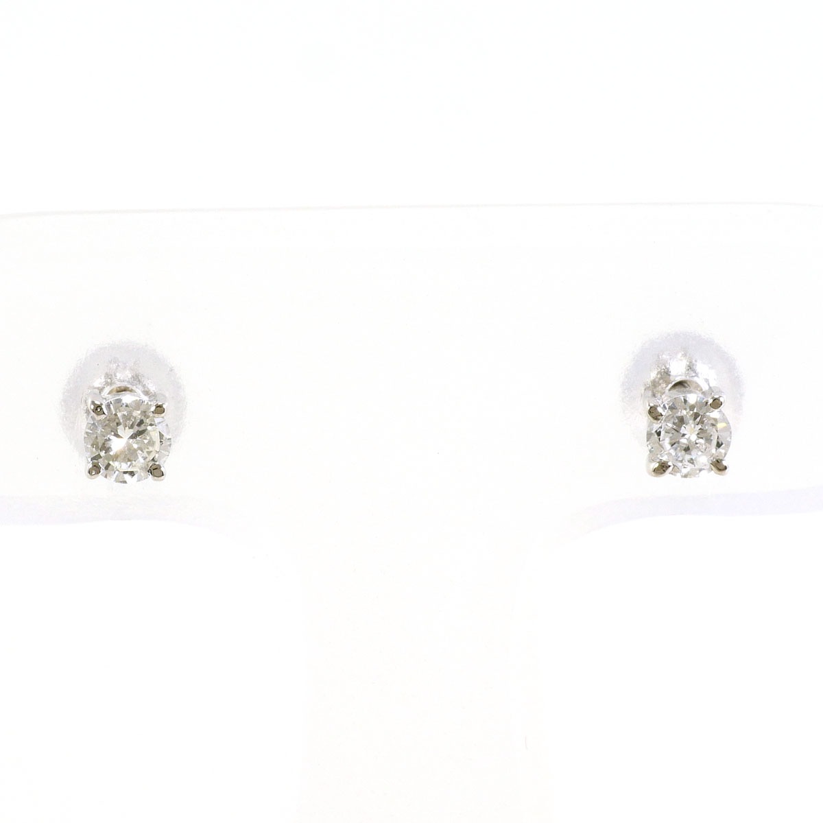 PT850 プラチナ ピアス ダイヤモンド（ct刻印なし） 総重量約0.6g 中古
