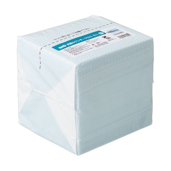 （まとめ） TANOSEE抗菌カウンタークロス ミニ ブルー 1パック（100枚） [x5セット]