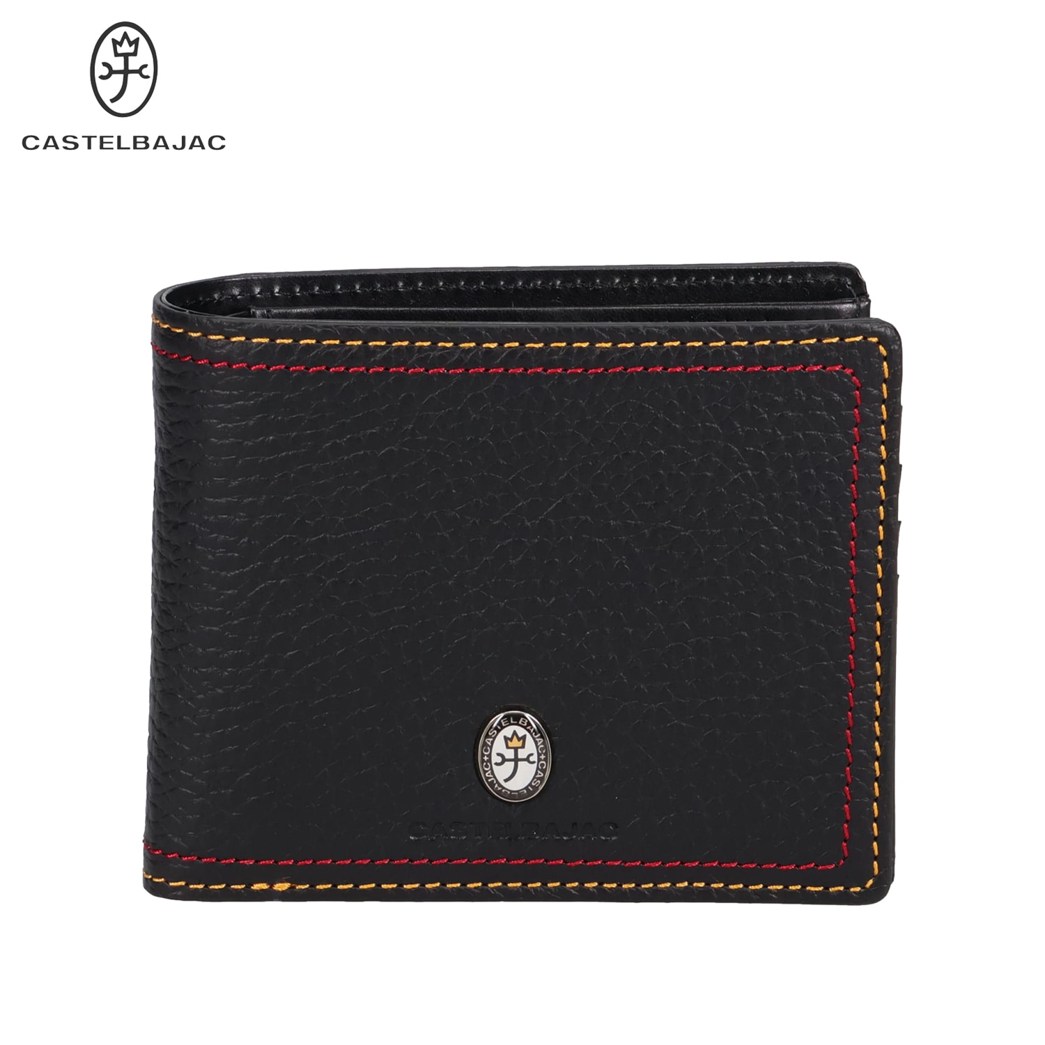 財布 二つ折り メンズ レディース 本革 コンパクト スレッド ブラック 黒 36623