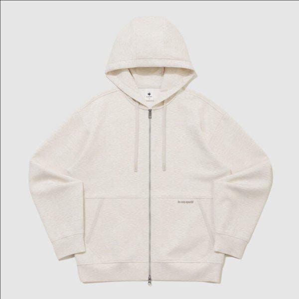 QR123LFT13 ユニ クッション地 ルーズフィット フード付きジップアップ / オートミール