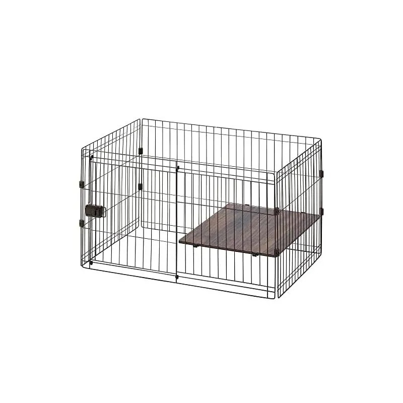 【即納】アイリスオーヤマ 犬 サークル 室内 コンビネーションサークル用上段 P-CS-930UV ウォールナット