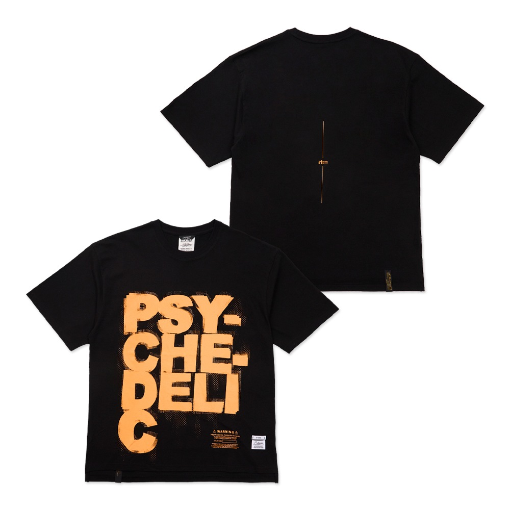 Psychedelic Oversized Short Sleeves T-Shirts Black