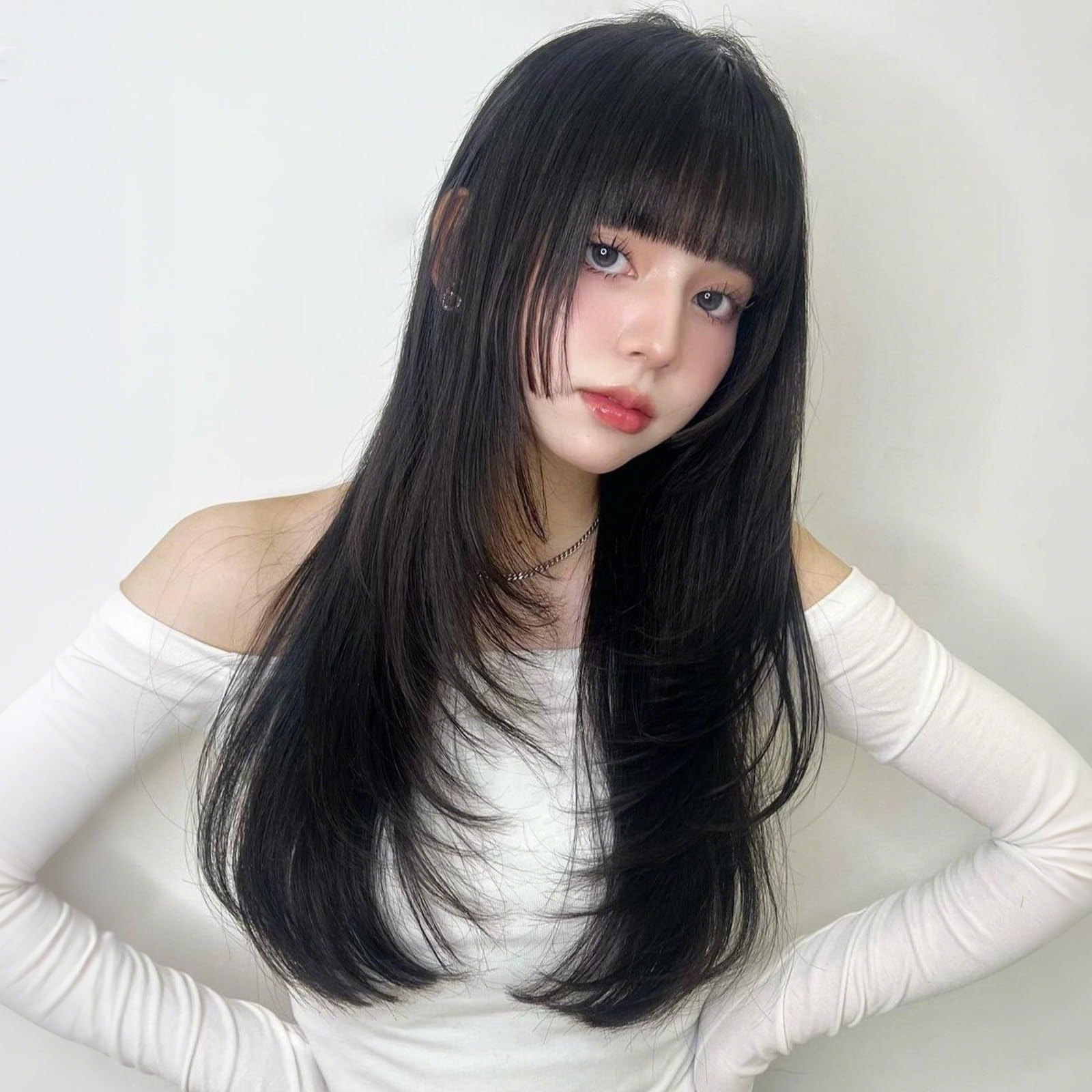 EMMOR 医療用ウィッグ 人毛 フルウィッグ 人毛ミックス レイヤーカット 手植え I型つむじ 超リアル 女性用 かつら レディース 前髪 自然 人気 抗菌 ベージュブラウン 50cm