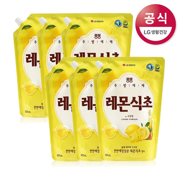 ポンポン レモン酢 キッチン洗剤 1.2L 6個