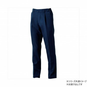 桑和 9522-09 スラックス（ワンタック.脇ゴム） LLサイズ ネイビー（1） SOWA