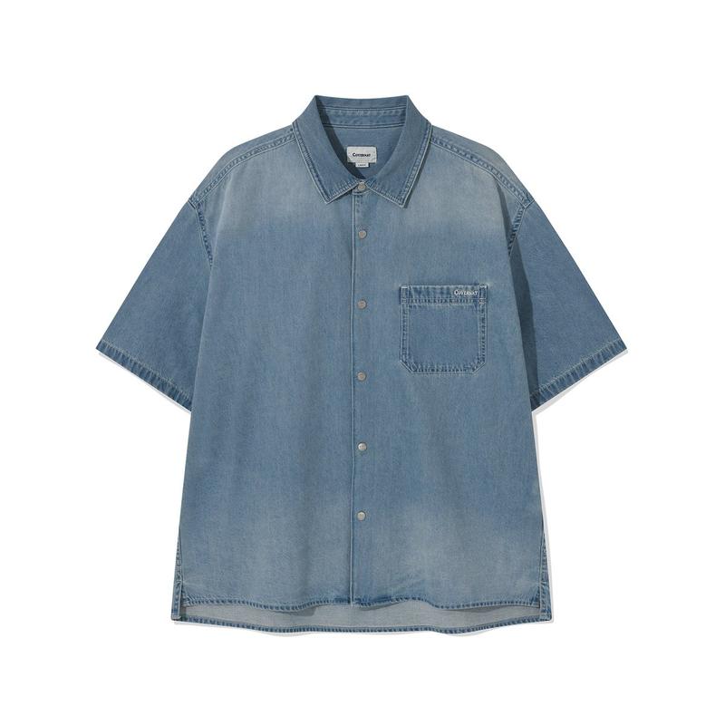 ウォッシングデニムハーフシャツライトブルーCO2502SS03LB