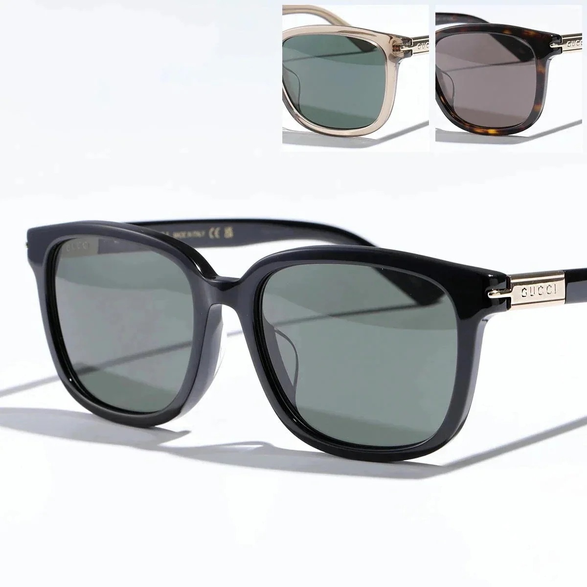 GUCCI グッチ サングラス GG1505SK レディース スクエア ウェリントン セルフレーム メガネ ロゴ アイウェア カラー3色