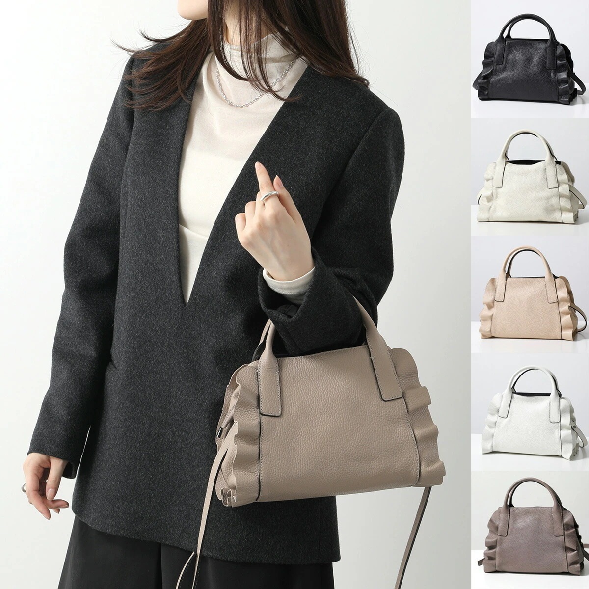 RIPANI リパーニ ハンドバッグ MEDINILLA メディニラ 8602OJ レディース ショルダーバッグ レザー ロゴ トートバッグ 鞄 カラー7色 【mega】