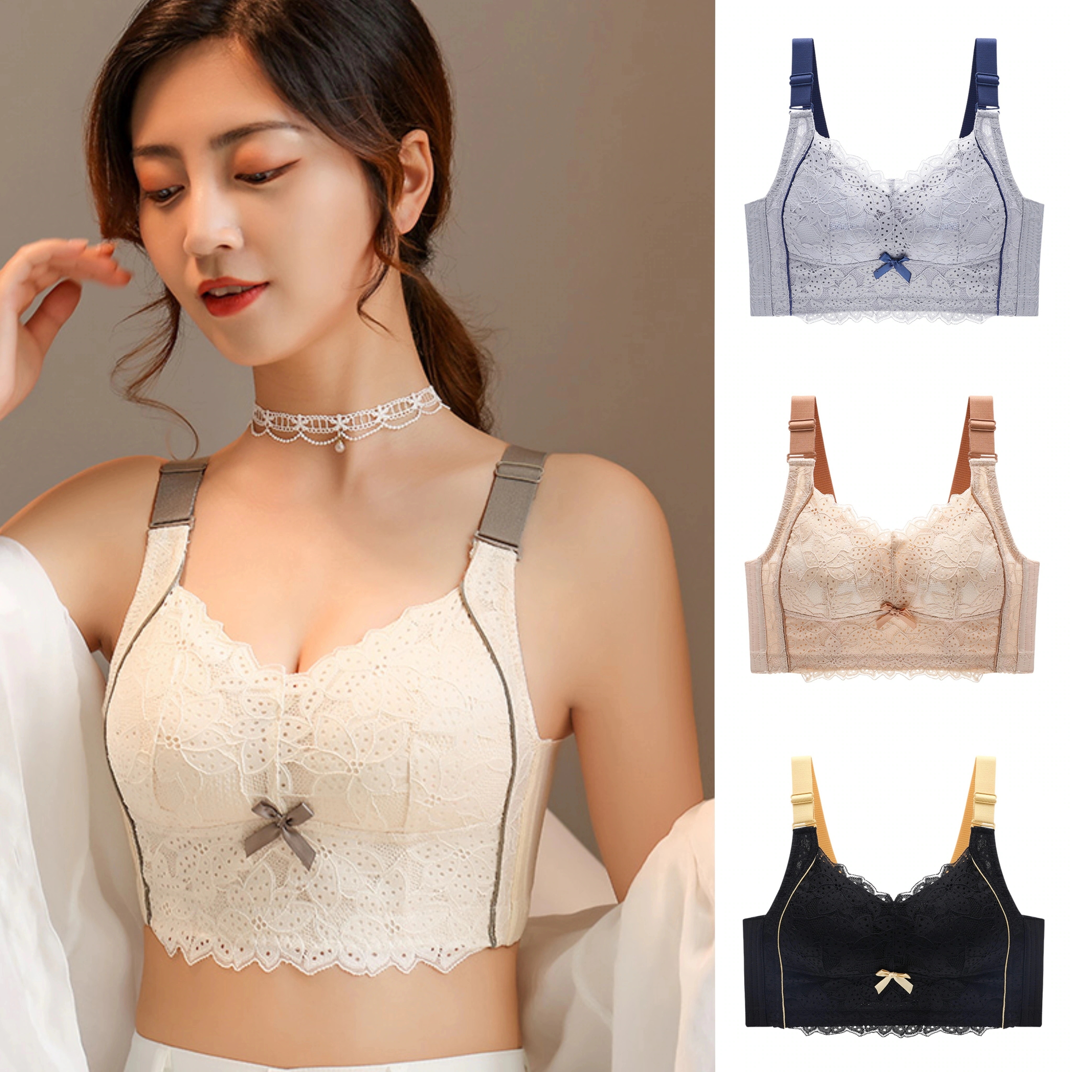 【まとめ買い価格 10セット1配送】母の日 ブラ単品大きい胸を小さく見せる 下着 脇肉 ブラジャー 痩せ見え効果 補正ブラ補正下ラテックス素材ダニ防止