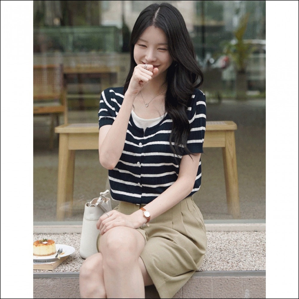 クリック＆ファニーマンズストライプカラーニット 5,628円