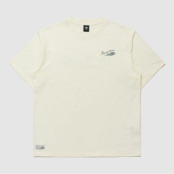 半袖Tシャツ JQS UQ121CRS11-CRM ウェイファインダー ガーメントダイイング レタリング半袖Tシャツ CREAM