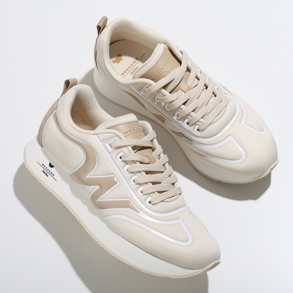WEEKEND MAX MARA ウィークエンド マックスマーラ スニーカー RAROHF レディース ローカット スウェード 軽量 厚底 ロゴ 靴 003/ORZO