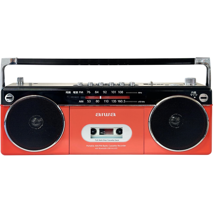 アイワ GAA4-RCP0002-RD Bluetooth対応　ラジオカセットレコーダー(レッド) GAA4RCP0002RD