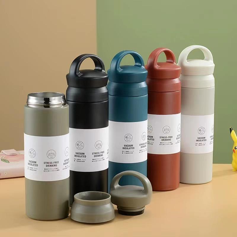 新品（タイムセール）水筒 500ml ワンタッチ 直飲み マグボトル 真空断熱 持ち運び 携帯 ファッション