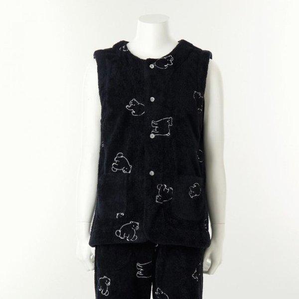 (正常) 極細 北極熊 刺繍 冬 男性 室内着 ベスト_C VEV4967M_NB_C 8,839円