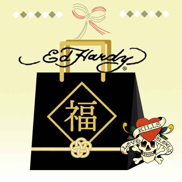 2025年 福袋 レディース Ed hardy ラッキーバッグ ！ 25000円中身が見える アパレル福袋 数量限定 お正月 まとめ売り エドハーディー カジュアル トップス Tシャツ　f-ed-4