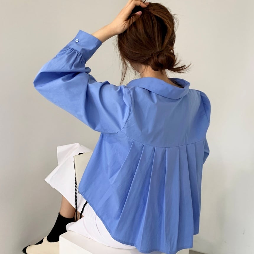 2color レディース トップス シャツ 白シャツ 長袖シャツ シャツブラウス