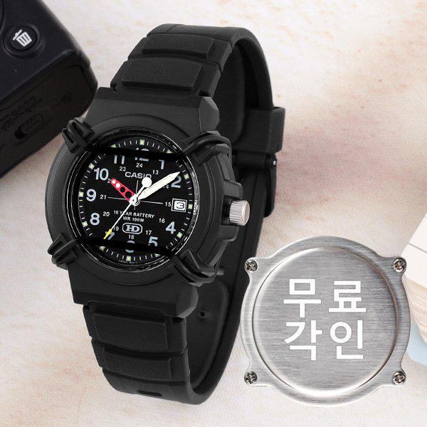 無料刻印 HDA-600B-1B スポーツ メンズ ウレタン時計 d