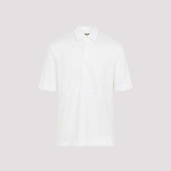 ERMENEGILDO ZEGNA Men Polo Shirts UH352A3 H770 N01 BIANCO NATURALE