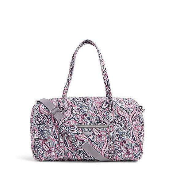 Vera Bradley Women s Signature Cotton Lay Flat Travel Duffel Travel Bag，  Gramercy Paisley， One Size