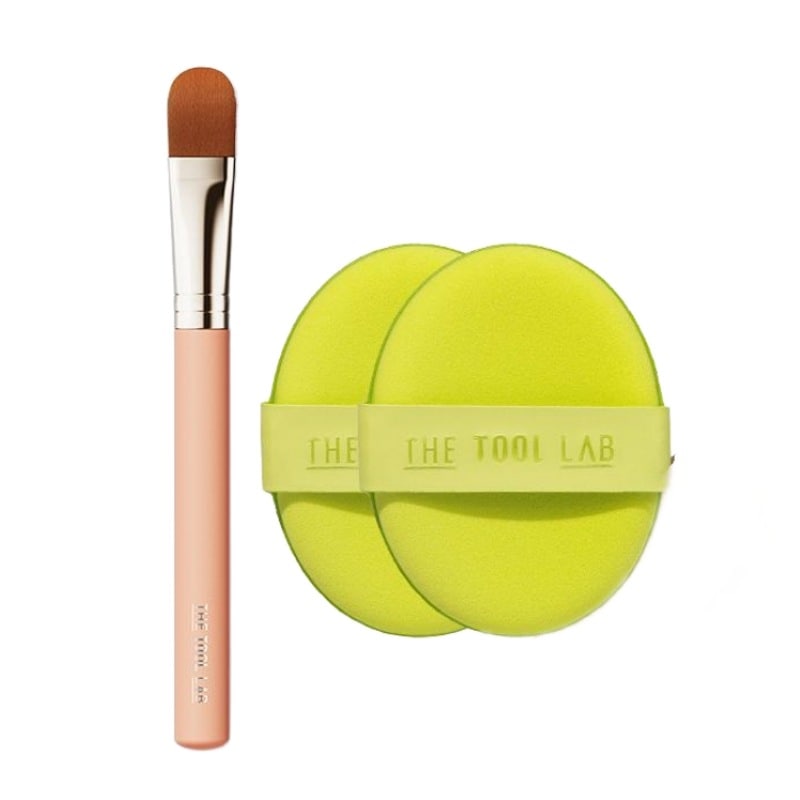 [ガラスベース]ハッピーリムアクアパフ2個入り+ 231ブラシ（2種タック1）ハイドロパフコンシーラーファンデーションブラシ 4,802円