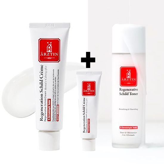 [シールドクリーム 10g 追加 3本セット] クリーム+トナー セット A RZTIN モイストシールドクリーム / 潤い 乾燥