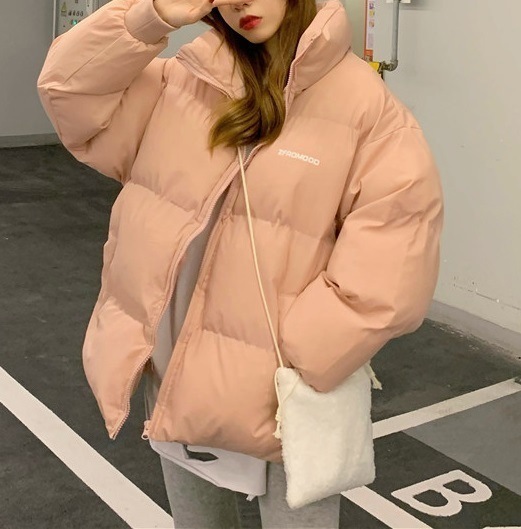 トップス アウター ブルゾン ジャケット シャンパー 袖あり 長袖 ボリューム袖 タートルネック もこもこ モコモコ ふわふわ ファスナー ダウン 厚手 かわいい きれいめ カジュアル おしゃれ