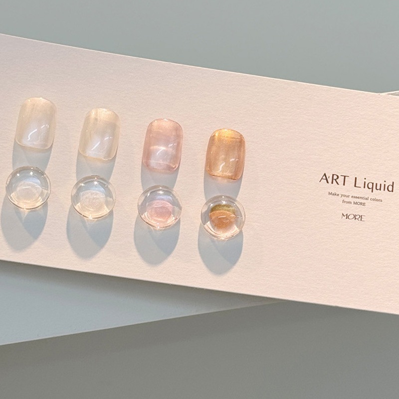 [MOREgel] ART LIQUID 【GLOW グロー】 4色 セット/ 高密度パール粒子のメタルインクグロー
