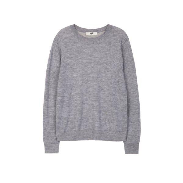 [26SS] ライトグレー ライン配色 ウール ニット DLSW6A101G1