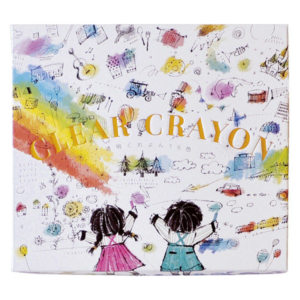 （まとめ買い）コクヨ 透明くれよん 16色セット KE-AC28 [x3]