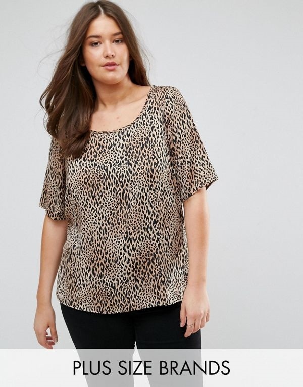 Junarose レディース 大きめサイズ ゆったりサイズ 送料無料 Aop Leopard Print Shell Top