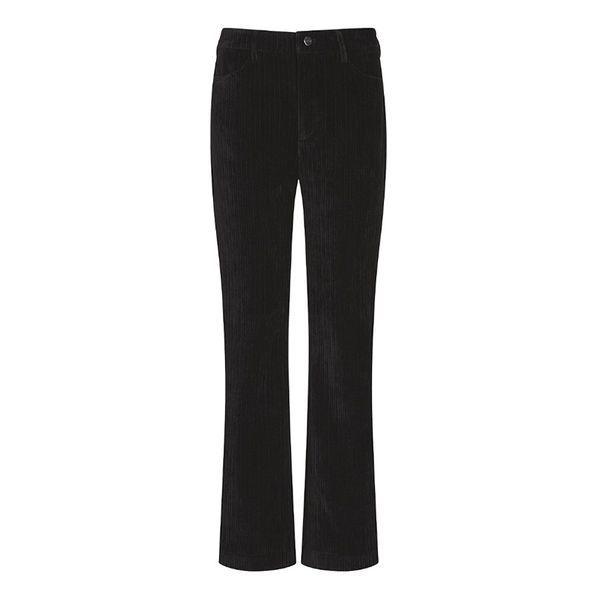 女性用コールテンパンツ コーデュロイ ニュー ブーツカット ブラック YO4W0187_P410603759