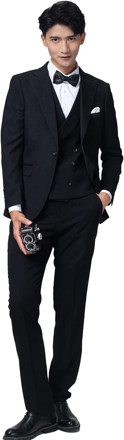 タイムセール メンズ スーツ 黒 3点セット ダブル メンズ ビジネス suit メンズ スーツ 大きいサイズ 無地 しゃれ 定番メンズ スーツ