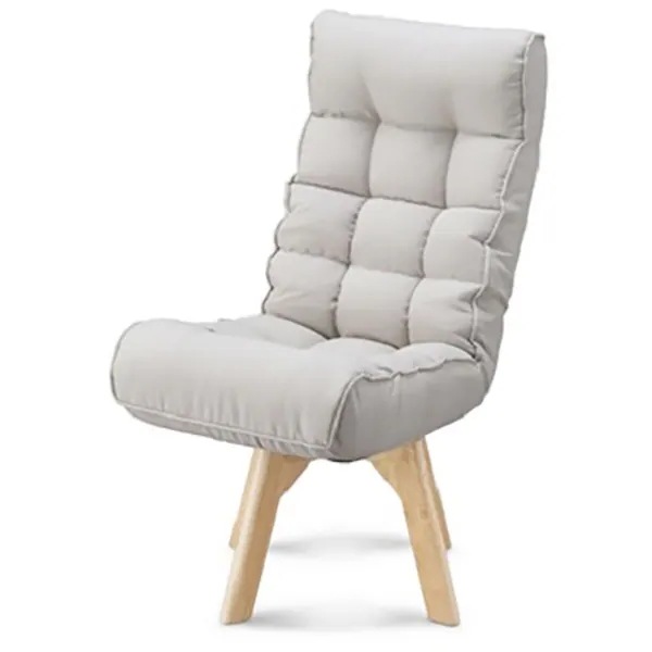 回転ファブリックチェア アイボリ