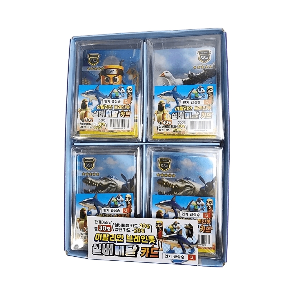 [送料無料/当日配送] イタリアン ブレインロット ケース セット シルバー メタル カード フォト カード バトル ゲーム [エリビックマーケット]