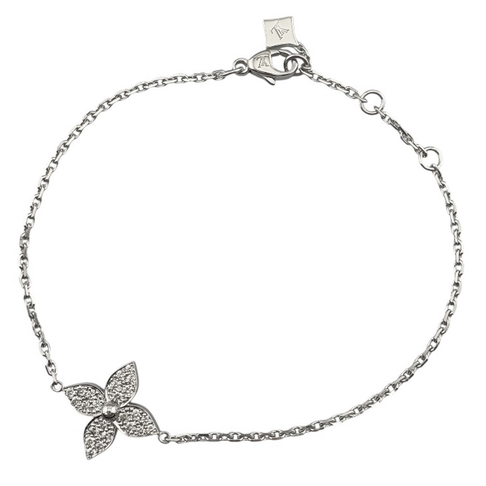 ルイヴィトン スターブロッサム ダイヤモンド ブレスレット 18金 K18ホワイトゴールド ダイヤモンド LOUIS VUITTON 中古 美品 192,500円