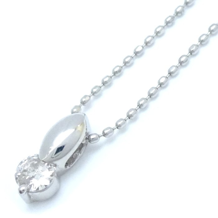 ダイヤモンド ネックレス 一粒ダイヤモンド0.11ct Pt900プラチナxPt850プラチナ /75619【中古】