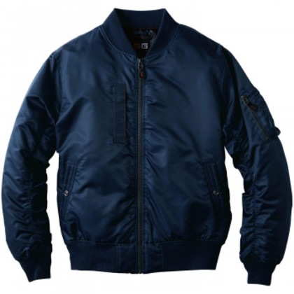 桑和 0014-00 フライトブルゾン 3Lサイズ ネイビー(1) G.GROUND