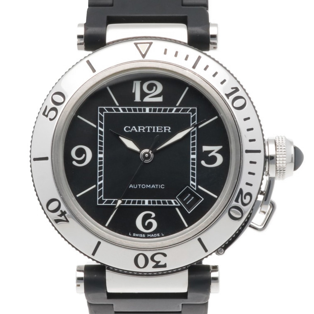カルティエ パシャ シータイマー 腕時計 ステンレススチール W31077U2 手巻き 1年保証 CARTIER 中古