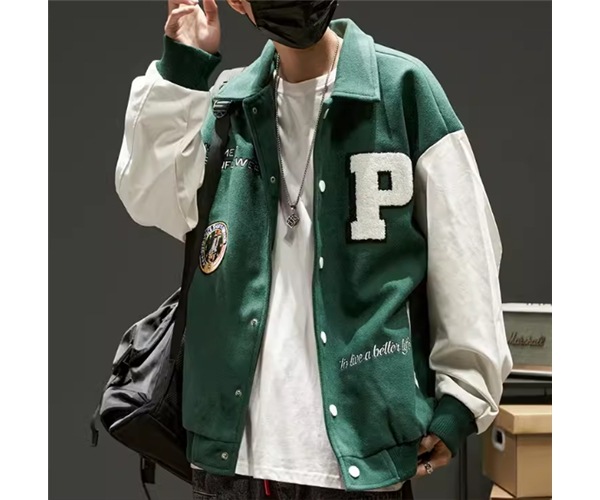 メンズ 男性用 ユニフォーム風 ジャケット アウター 上着 ミドル丈 長袖 ストリート ヒップホップ 異国風 カジュアル おしゃれ かっこいい レトロ ルーズ クール 存在感 アメリカン ハンサム