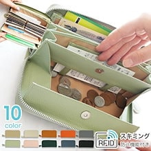 財布 長財布 レディース 本革 大容量 牛革 革財布 ラウンドファスナー 収納財布 長サイフ 財布 サイフ コインスルー ロングウォレット