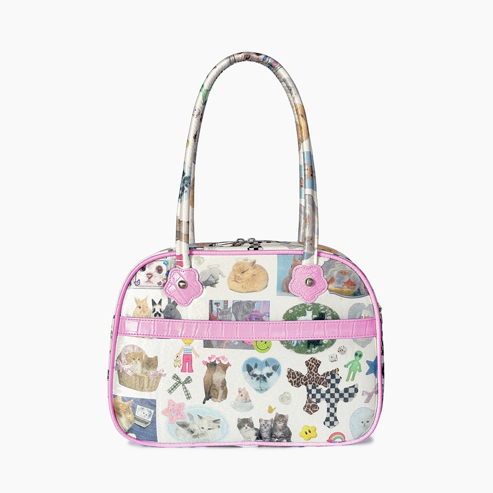 Collage Tote Bag Pink
