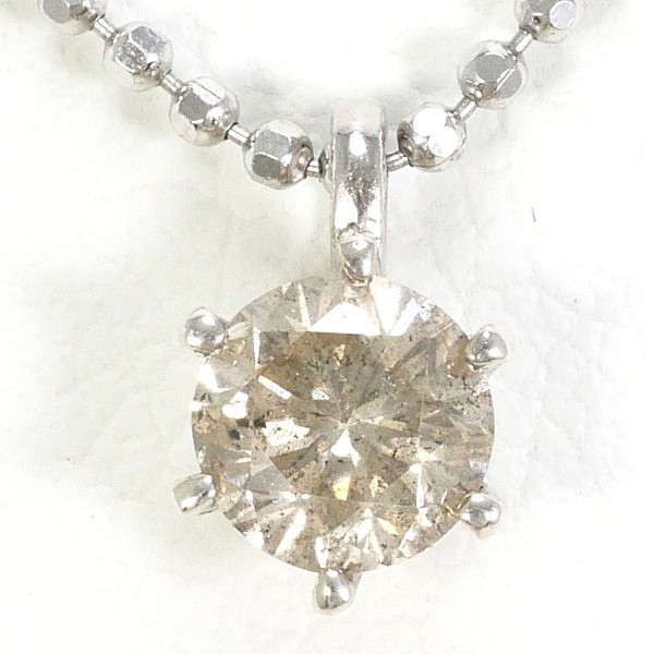 シルバー ネックレス ダイヤ 0.25 ジュエリー 【中古】